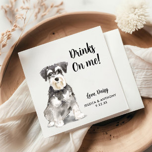 Hundbröllops cocktail servetter