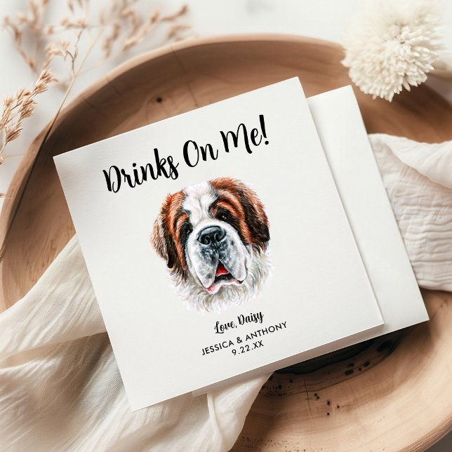Hundbröllops cocktail servetter (Skapare uppladdad)