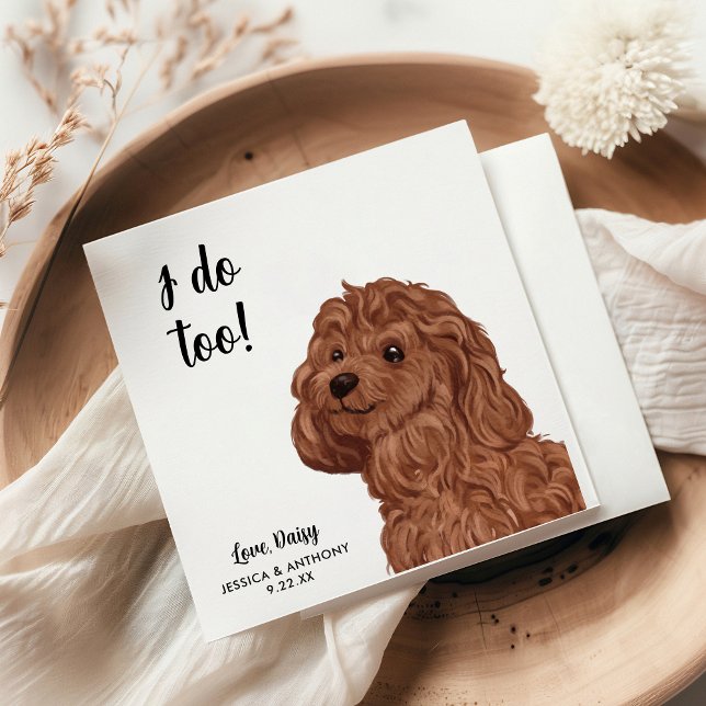 Hundbröllops cocktail servetter (Skapare uppladdad)