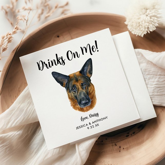 Hundbröllops cocktail servetter (Skapare uppladdad)