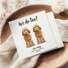 Hundbröllops cocktail servetter