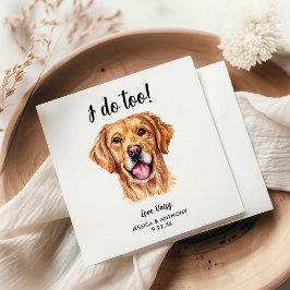 Hundbröllops cocktail servetter