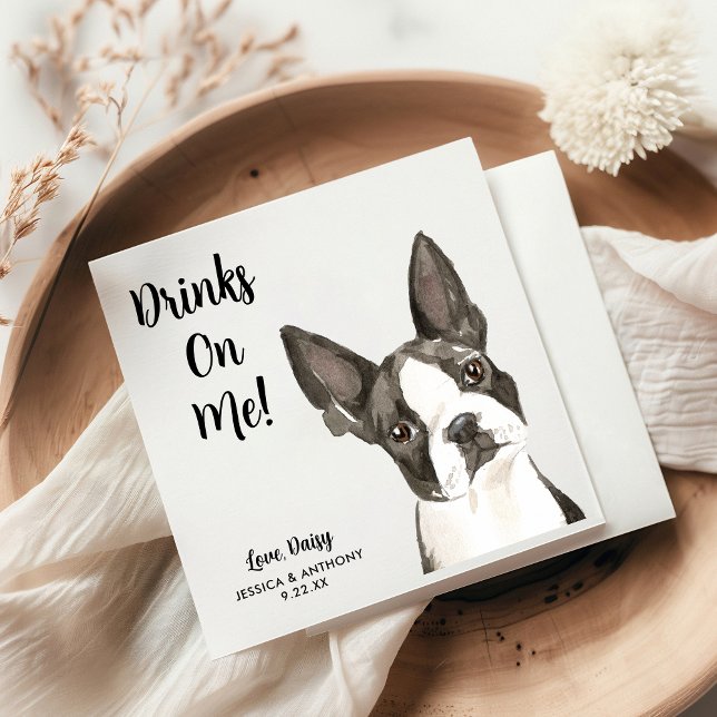 Hundbröllops cocktail servetter (Skapare uppladdad)