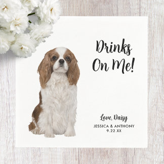 Hundbröllops cocktail servetter