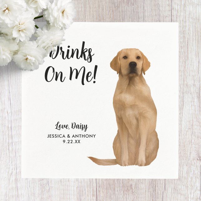 Hundbröllops cocktail servetter (Skapare uppladdad)