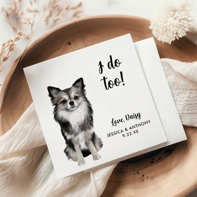 Hundbröllops cocktailservetter pappersservett (Skapare uppladdad)
