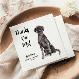 Hundbröllops cocktailservetter pappersservett
