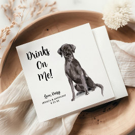 Hundbröllops cocktailservetter pappersservett