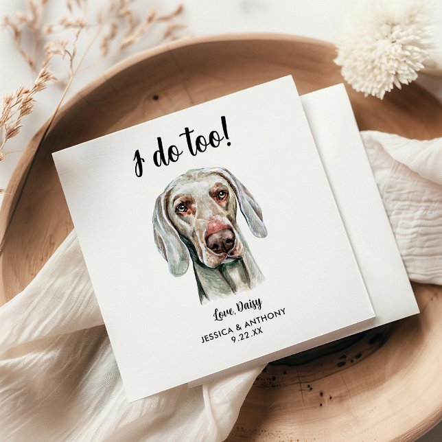 Hundbröllops cocktailservetter pappersservett (Skapare uppladdad)