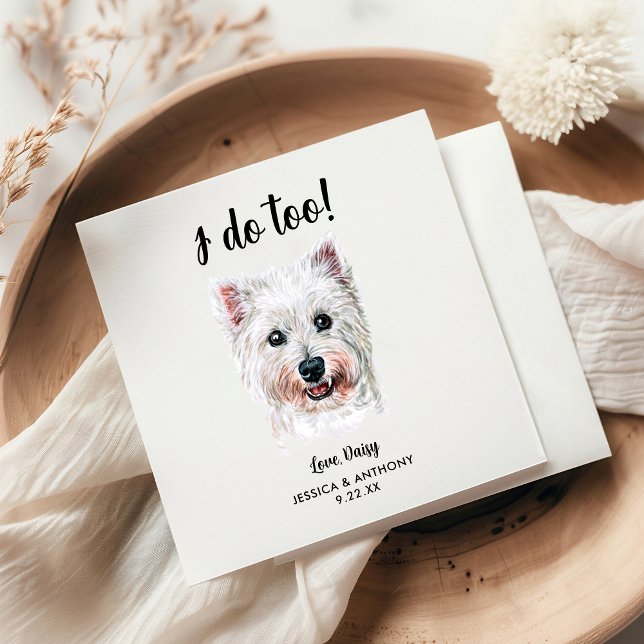 Hundbröllops cocktailservetter pappersservett (Skapare uppladdad)