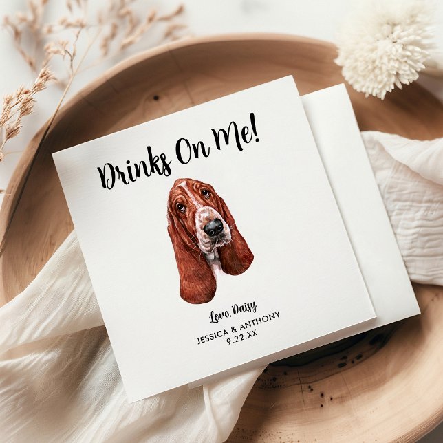 Hundbröllops cocktailservetter pappersservett (Skapare uppladdad)