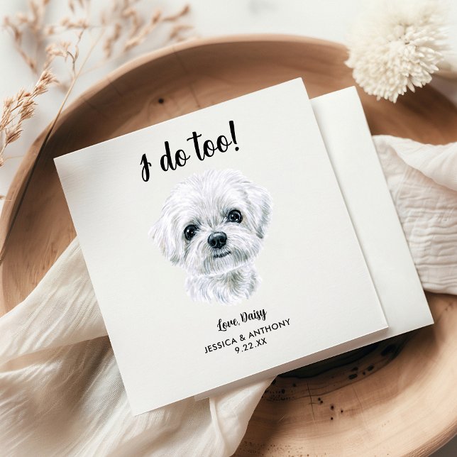Hundbröllops cocktailservetter pappersservett (Skapare uppladdad)