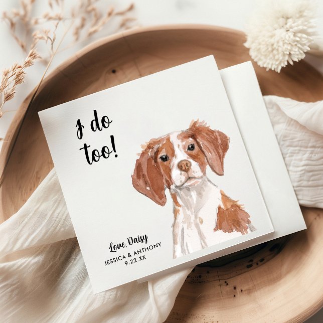 Hundbröllops cocktailservetter  pappersservett (Skapare uppladdad)