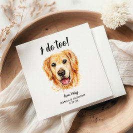Hundbröllops cocktailservetter pappersservett
