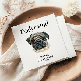 Hundbröllops cocktailservetter pappersservett