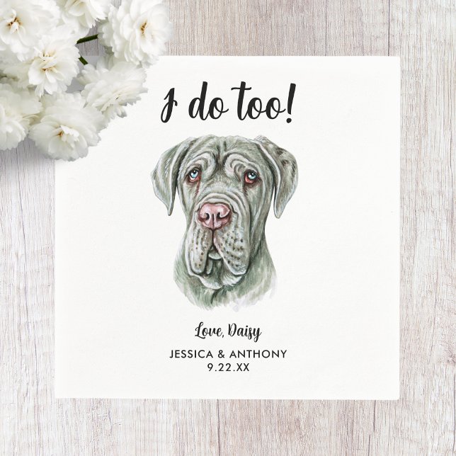 Hundbröllops cocktailservetter pappersservett (Skapare uppladdad)