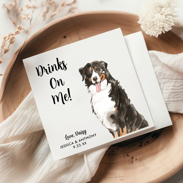 Hundbröllops servetter för cocktailglas (Skapare uppladdad)