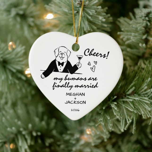 Hundbröllopsfirande Ornament (Träd)