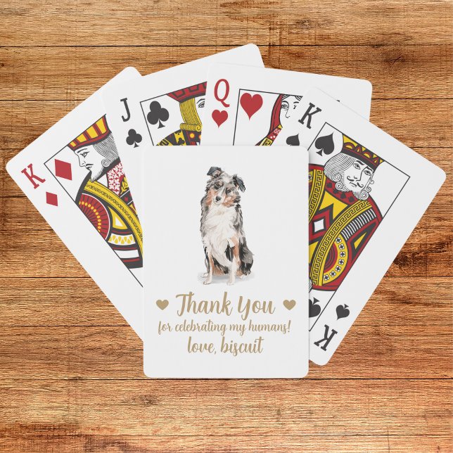 Hundbröllopspresent Pokerkort Casinokort (Skapare uppladdad)