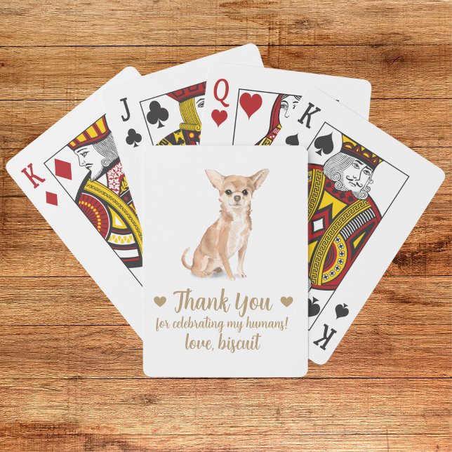 Hundbröllopspresent Pokerkort Casinokort (Skapare uppladdad)