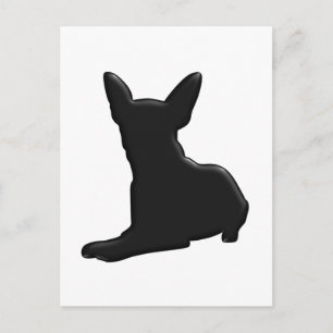 HundChihuahuaSilhouette Vykort