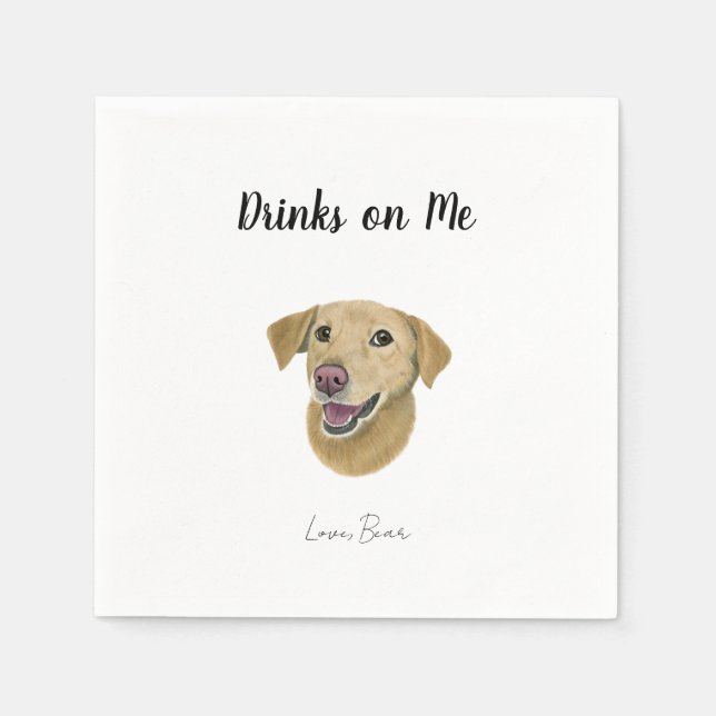 Hundcocktailservetter Pappersservett (Framsidan)