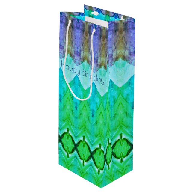 Hunddags gift-säck i Lila och blåsor (Framsidan Vinklad)