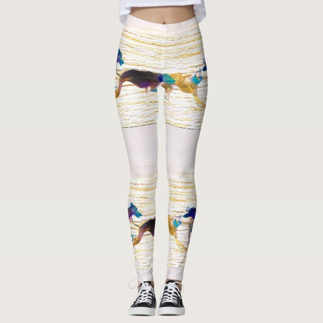 Hunddamasker! Leggings (Framsida)