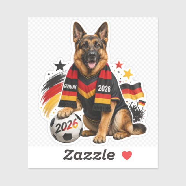Hunddekal Fotboll 2026 Klistermärken (Ark)