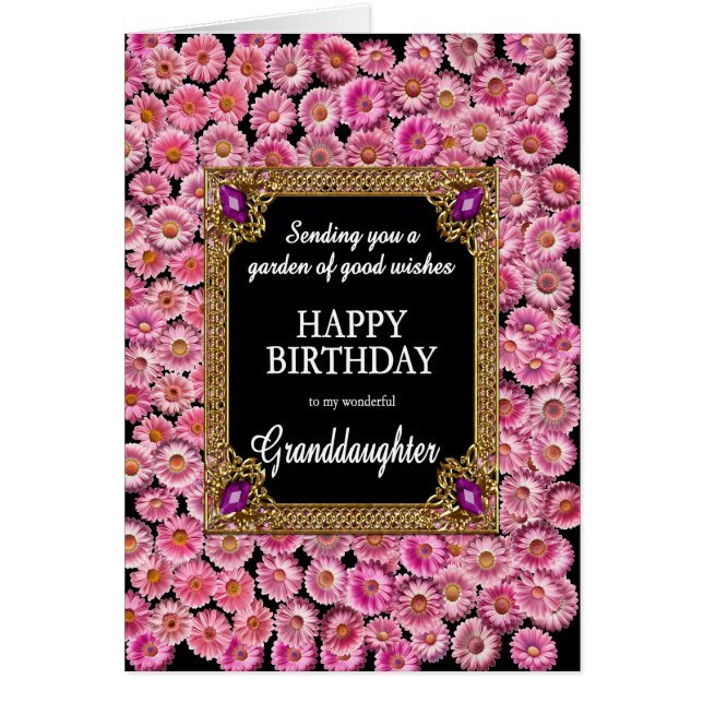 Hunddotter Birthday Rosa Daisy Hälsningskort (Framsidan)