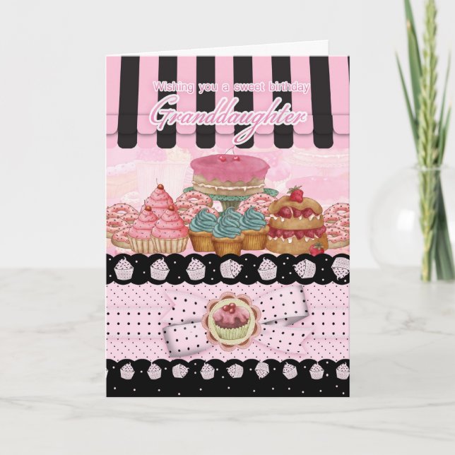 Hunddottern Cake Shop Birthday Greeting Card Kort (Framsida)