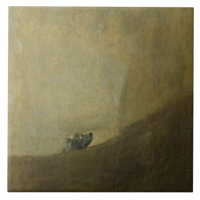 Hunden, 1820-23 kakelplatta (Framsidan)
