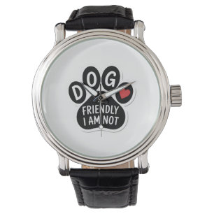 Hunden är vänlig jag är inte armbandsur