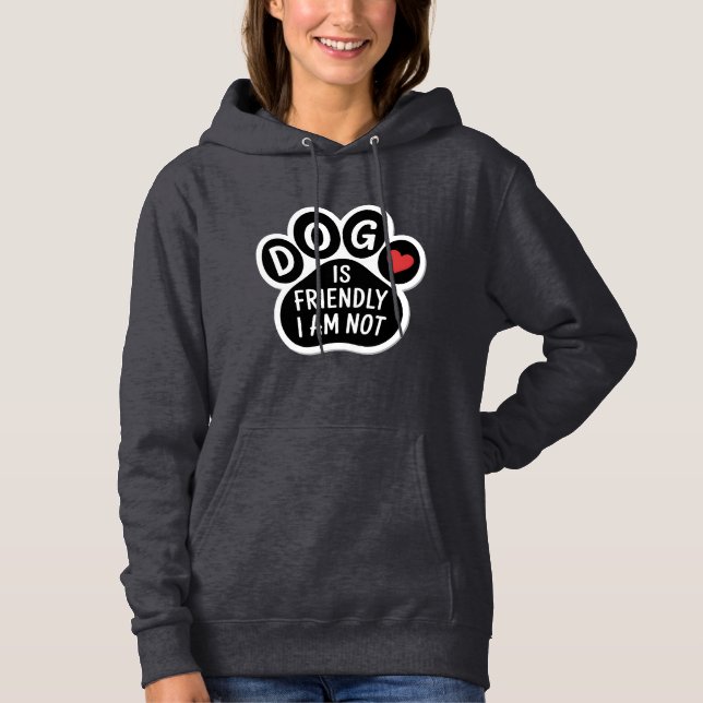 Hunden är vänlig jag är inte t shirt (Framsida)