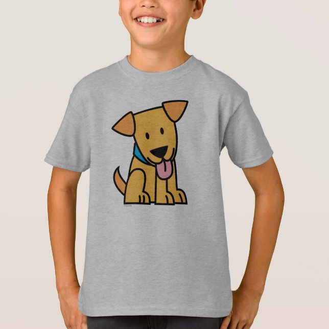Hunden för valpen för den Labrador retrieveren T-shirt (Framsida)