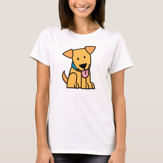 Hunden för valpen för den Labrador retrieveren Tee Shirt (Framsida)