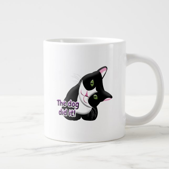 Hunden gjorde det Katt Jumbo Mugg (Höger)