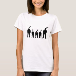 Hunden knuffar silhouetten tee shirt