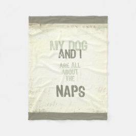 Hunden och jag är All om ta sig en tupplur Fleecefilt