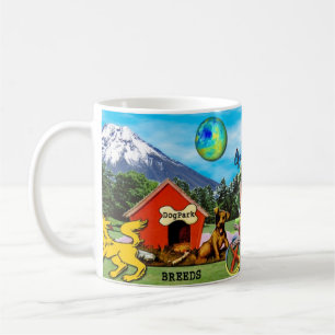 Hunden parkerar avel kaffemugg
