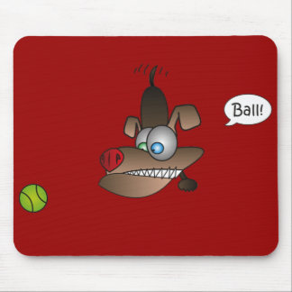Hunden ser boll musmatta