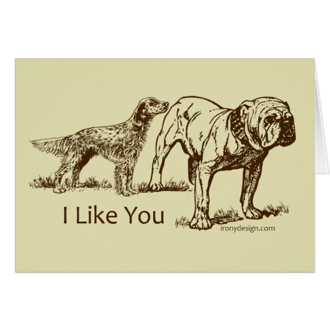 Hunden sniffar ändan hälsningskort (Framsidan Horizontal)