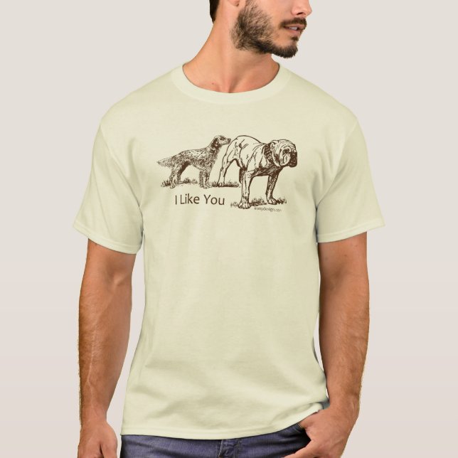 Hunden sniffar ändan t-shirt (Framsida)
