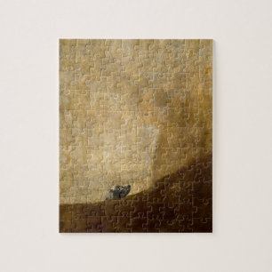 Hunden (svart målningar) vid Francisco Goya 1820 Pussel