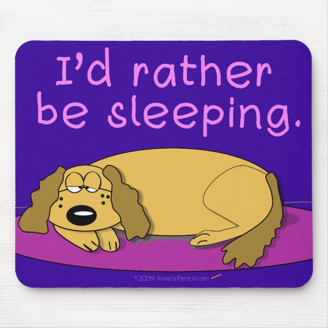 Hunden ta sig en tupplur Mousepad (marinen) Musmatta (Framsidan)