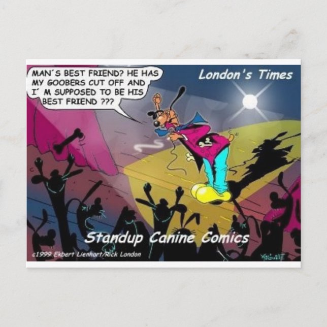 Hundens bästa vän? Roliga presenter & samlarobjekt Vykort (Framsida)