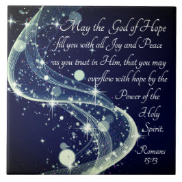 Hundens gud, romer 15:13 Bible Verse, jul Kakelplatta