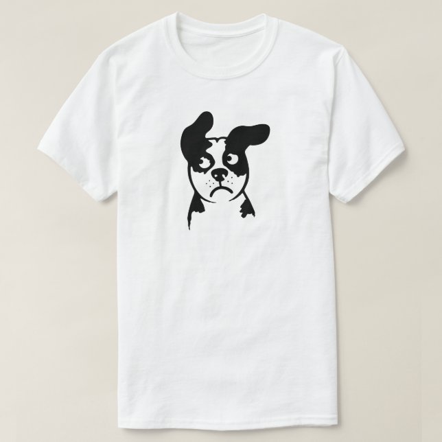 Hundens humör ansiktsuttryck t shirt (Design framsida)