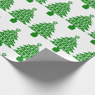 Hundens tassavtryck Grön julgran Presentpapper