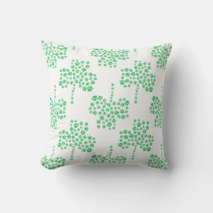 Hundens tassavtrycksmönster Shamrock-ritning Kudde